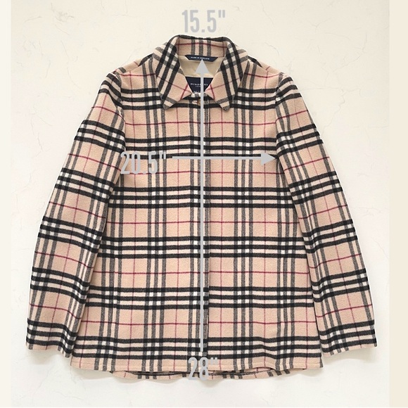 BURBERRY Vintage Check Wool & Cashmere Jacket, UK 8 - Picture 4 of 12